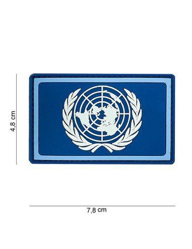 Parche 3D PVC azul ONU Naciones Unidas al mejor precio
