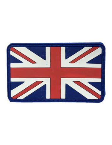 Parche PVC bandera UK cinta cierre trasero 8x5 cm al mejor precio