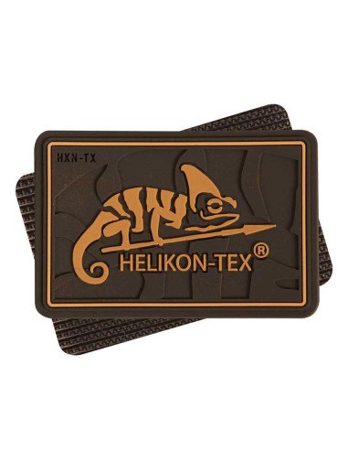 Parche PVC pequeño 5,6 x 3,7 cms logo camaleón Helikon-Tex con cinta cierre trasera Coyote Brown al mejor precio