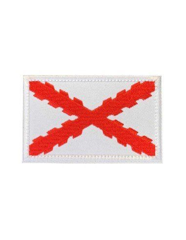 Parche bordado bandera Tercios roja y fondo blanco con VELCRO al mejor precio
