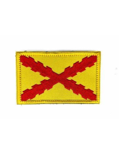 Parche bordado bandera Tercios roja fondo amarillo con VELCRO al mejor precio