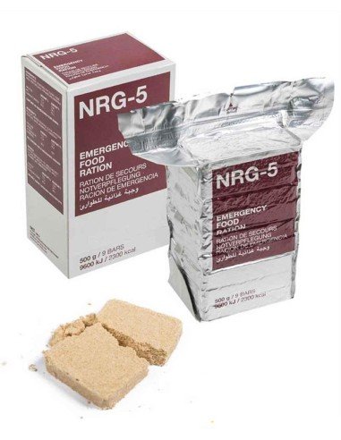 1 caja 24 Raciones comida emergencia NRG-5 500 gramos 2300 kcal al mejor precio