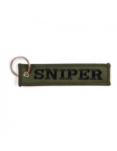Llavero tela verde sniper francotirador con anilla al mejor precio